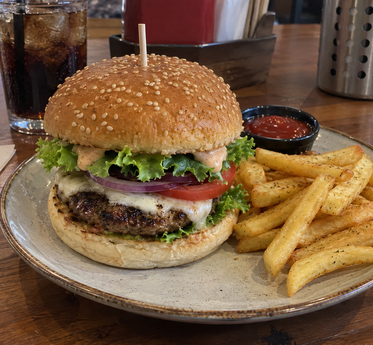 Original food photograph taken on a phone in a UAE restaurant kitchen