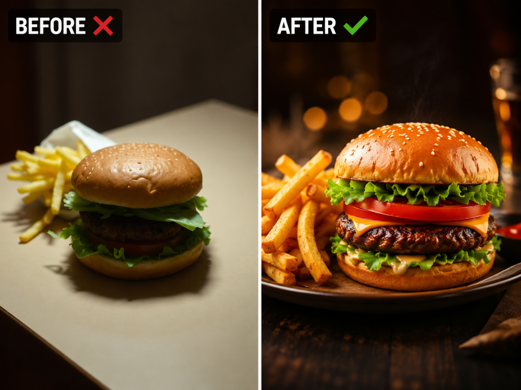 AI Food Photography service